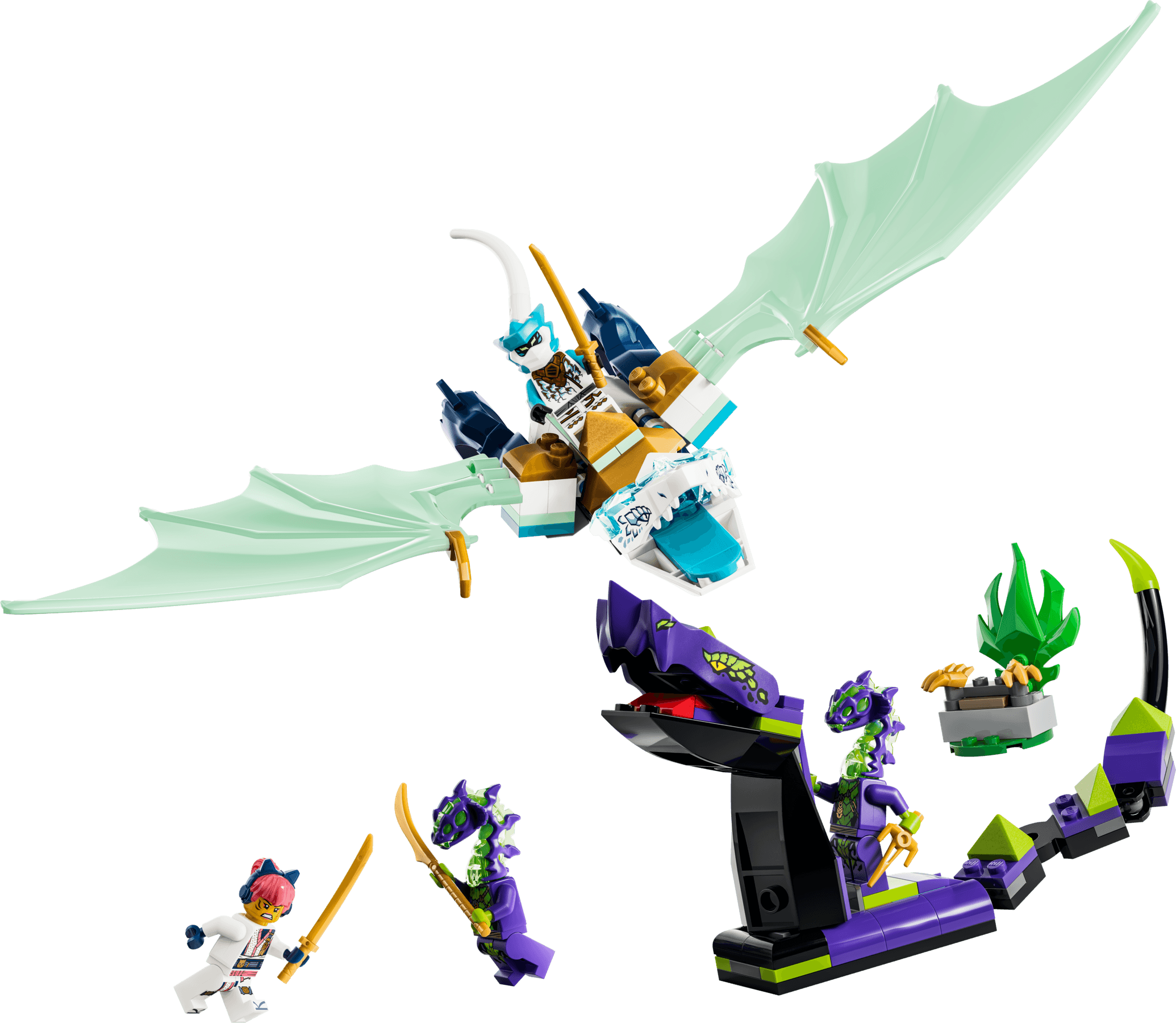 LEGO NINJAGO 71865 Batalla de Zane y el Dragón de Hielo